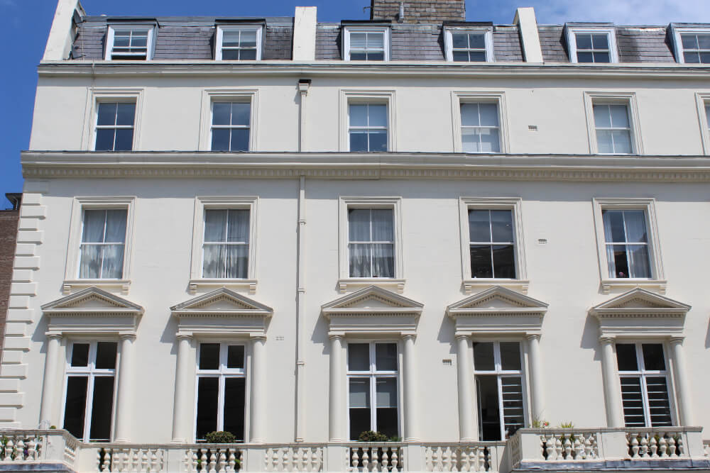 Mr H’s apartment is located on the top floor of a handsome white stucco period residence. On a property such as this it is vital that the traditional elements are maintained when carrying out any upgrading works.