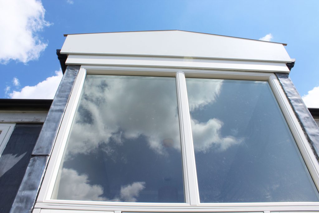 Fanlight above a set of French doors to a roof terrace in Wandsworth