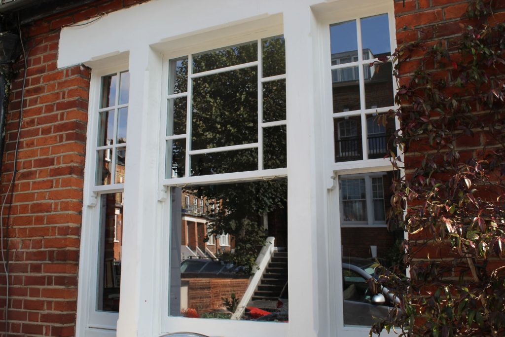Front of house sash windows