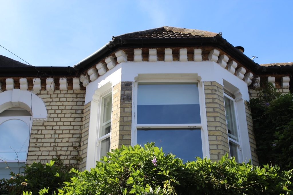 House exterior following window restoration