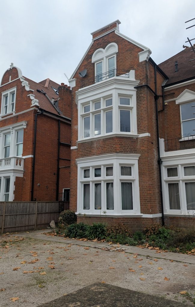 House with replacement bay windows