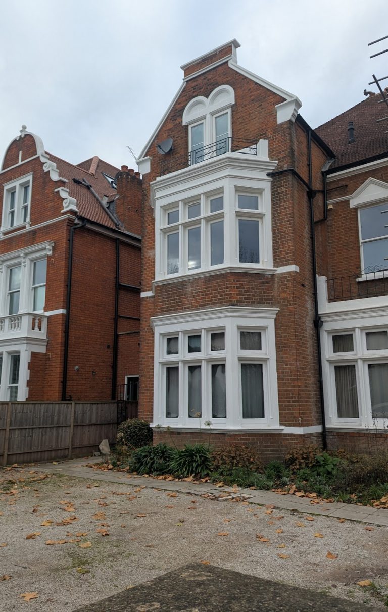 House with replacement bay windows