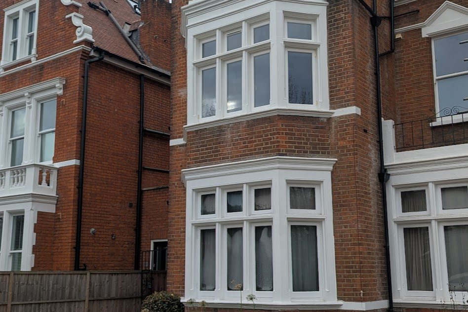 House with replacement bay windows