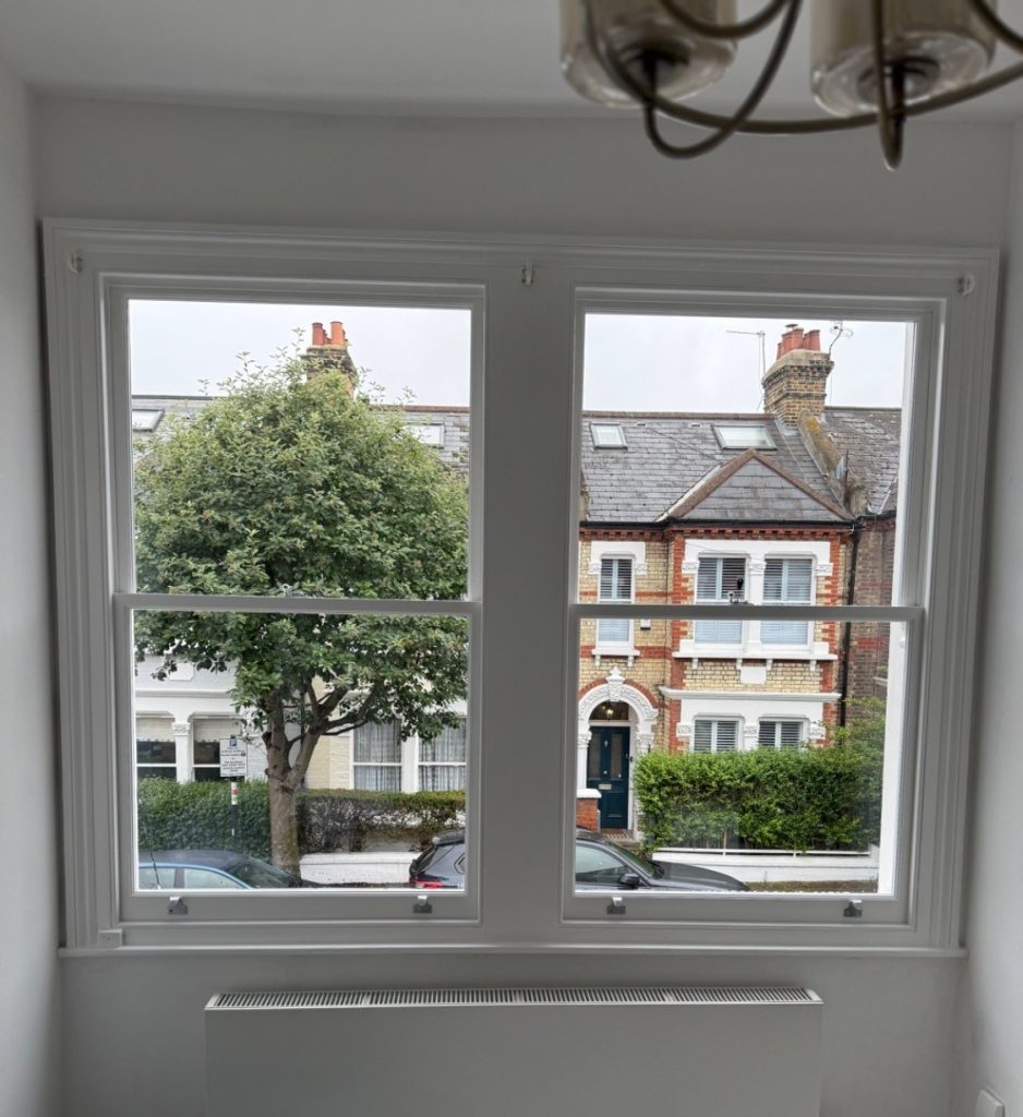 Sash windows - view of tjhe street on Cathles Road