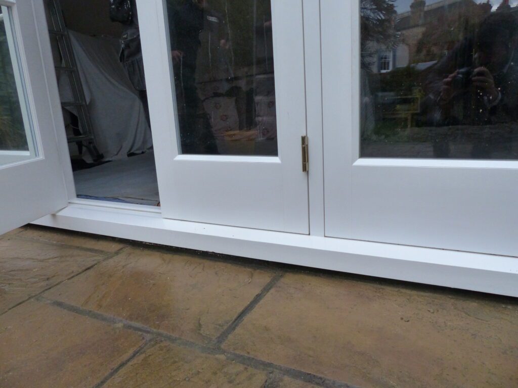 Cill section of timber french doors