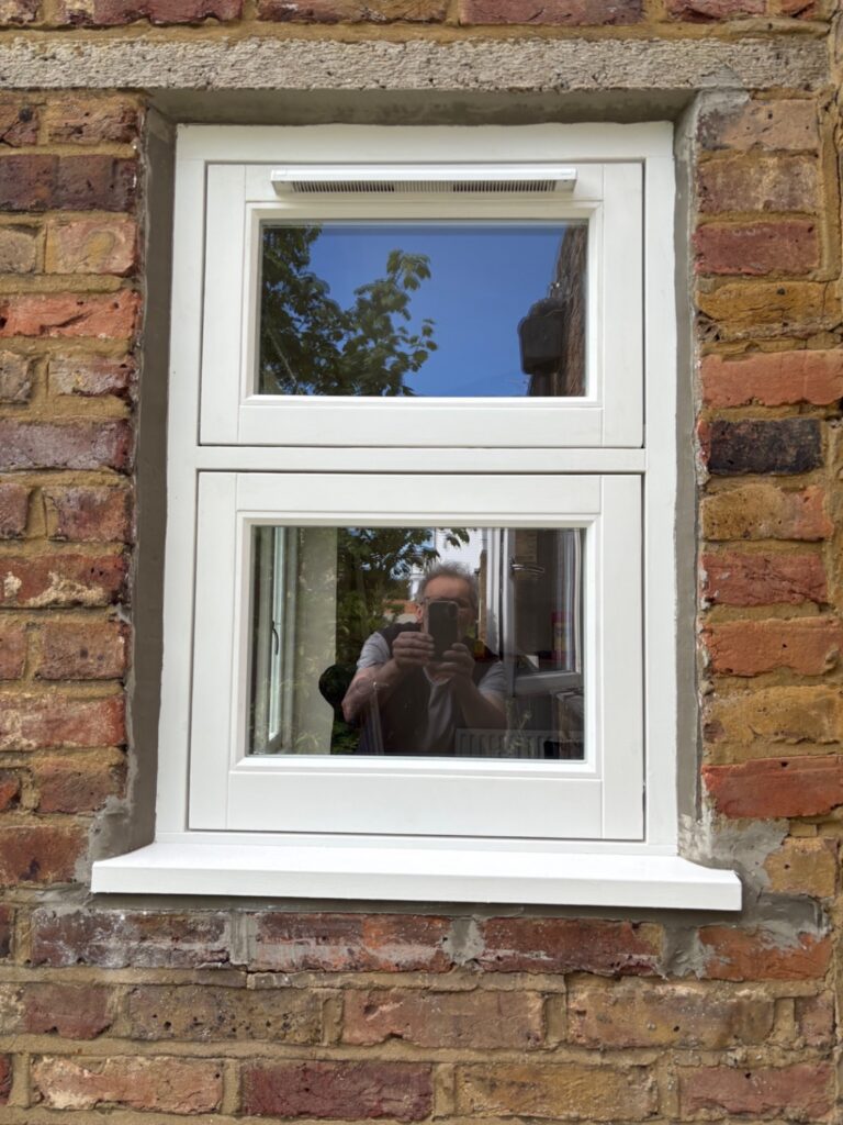 Small timber casement window