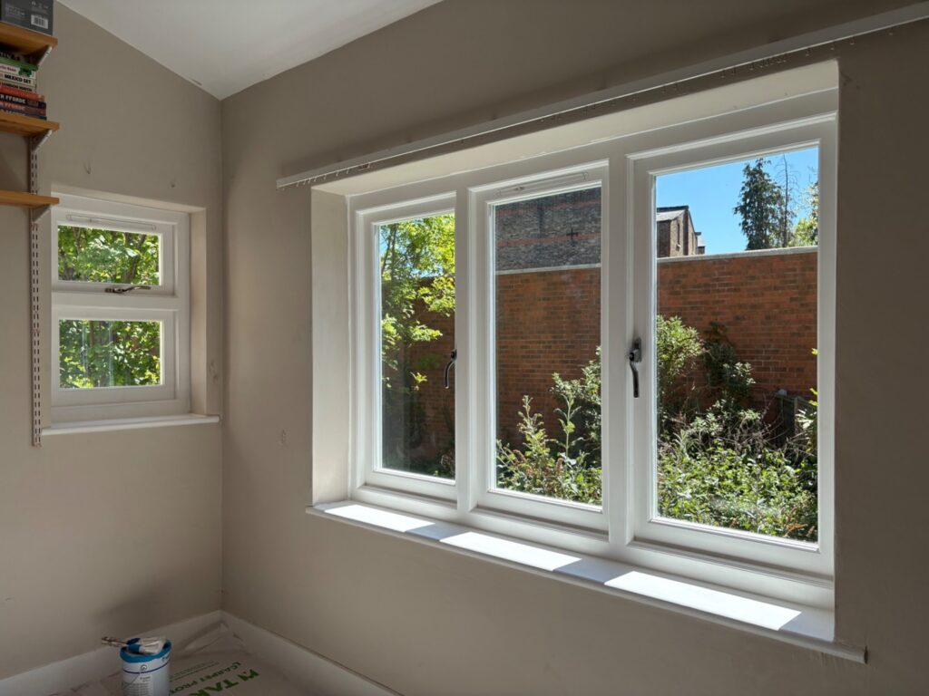 Two new timber casement windows