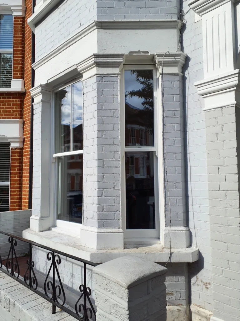 New timber sash window bay