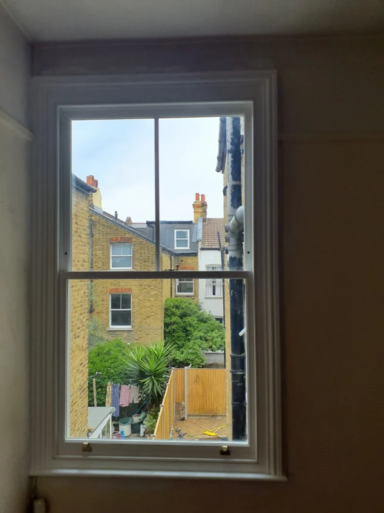 New rear timber sash window