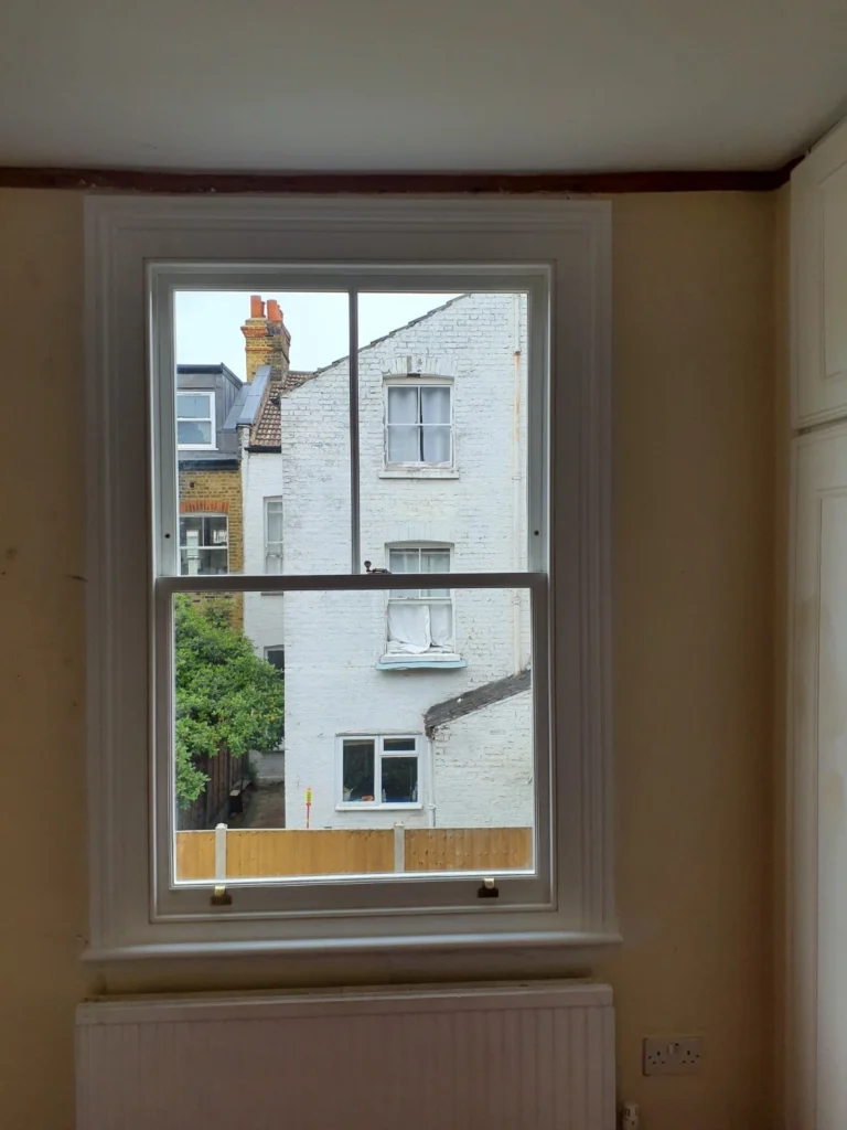 New double glazed timber sash window