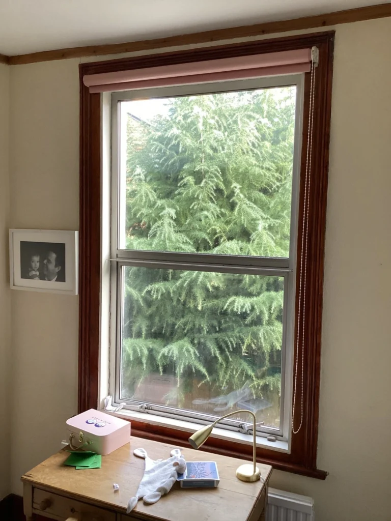 Existing window in kitchen to be replaced with timber sash window
