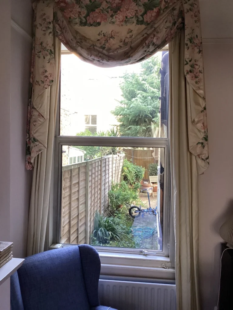 Non-original window to be replaced with timber sash window